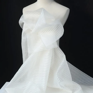Diseño de tira Regular transparente, tela de Organza de seda rígida transpirable femenina de alta calidad para vestido de mujer, velo, sombrero de cortina - Product Image 3