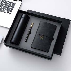 Carnet de notes en cuir personnalisable avec boîte et stylo, tasse isotherme pour réunion/femmes/hommes, coffret cadeau de luxe - Product Image 1
