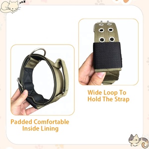 <span class=keywords><strong>Collar</strong></span> de perro ajustable de nailon para mascotas de entrenamiento táctico de 2 pulgadas de ancho para exteriores con forro cómodo y hebilla resistente - Product Image 5