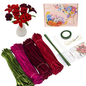 400 pièces Chenille tige enfants nettoyeurs <span class=keywords><strong>de</strong></span> tuyaux bricolage fleur artisanat 100 pièces couleur mélangée jouet éducatif ensemble fil flou pâte créative jouets - Product Image 3
