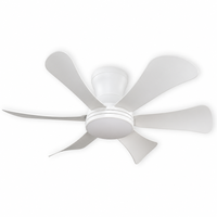 Ventilateur de plafond électrique 36 pouces avec lumière, moteur silencieux 60W, télécommande, lustre LED, 5 pales pour chambre, salle à manger, salon