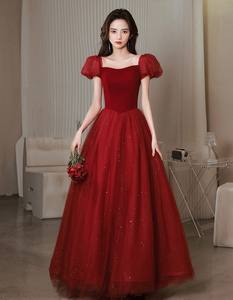 <span class=keywords><strong>2022</strong></span> nuevo estilo vestido de fiesta de mujer rojo Formal elegante Maxi vestido de noche para graduación - Product Image 1