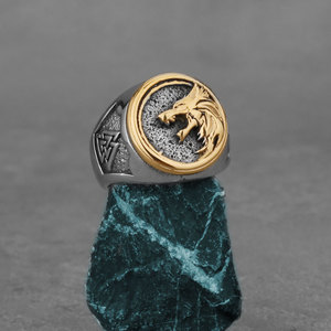 Viking Odin Animal <strong>Wolf</strong> Punk Waterproof 316l Stainless Steel Non Tarnish Fine Fashion Jewelry <strong>Rings</strong> for <strong>Mens</strong> Wholesale 2025 - Product Image 4