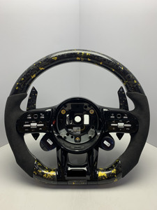 Volante Deportivo Personalizado con LED, ALCANTARA y Fibra de Carbono para Mercedes-Benz Serie W213 W463 W222 G63 C43 GLS53 GT50 <span class=keywords><strong>A45AMG</strong></span> - Product Image 6