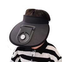 Chapeau pare-soleil avec ventilateur pour femme Réglage à trois vitesses et grande surface Randonnée Protection solaire Chapeau pare-soleil
