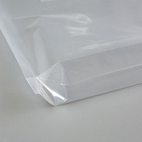 Sacs en plastique HDPE recyclables transparents à fond carré épaissi, personnalisables en gros, avec poignée longue pour vêtements, cosmétiques et cadeaux
