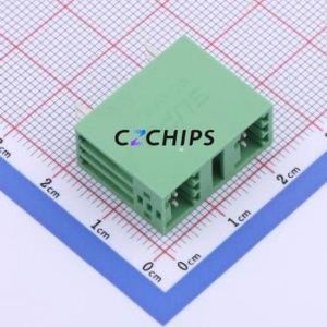 DB2EVH-2.5-2*3P-GN Plug-in Terminal Block Through hole,P=2.5mm Connector Board-to-Board / Socket - Closed 2x3P 2.5mm Green - Product Image 1