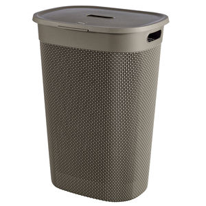 Panier à linge FILO en plastique recyclé 44x35x61cm 55L couleur Cappuccino - Product Image 1