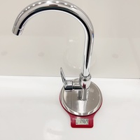 Robinet de cuisine en acier inoxydable de conception moderne, surélevé, tête chauve, puissant, flexible, eau chaude et froide, valve céramique rotative