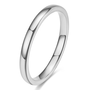 Tungsten Steel Couple <b>Rings</b> 2 4 6 8mm Smooth <b>Plain</b> Wedding Band Unisex Jewelry - Product Image 3