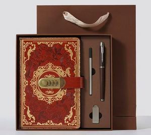 Set de Regalo de Cuaderno y Bolígrafo de Cuero PU Vintage de Lujo Color Morado, Caja con Logotipo Personalizado, Impresión UV, para Eventos Corporativos, Promocional al por Mayor - Product Image 3