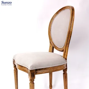 Dining Louis Chair With Soft Back Luxury Solid Wood Furniture Reproduction Antique