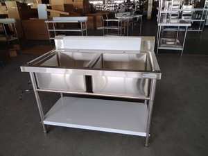 Équipement de cuisine de restaurant, évier <span class=keywords><strong>double</strong></span> <span class=keywords><strong>bac</strong></span> commercial en acier inoxydable pour cuisine de restaurant - Product Image 5
