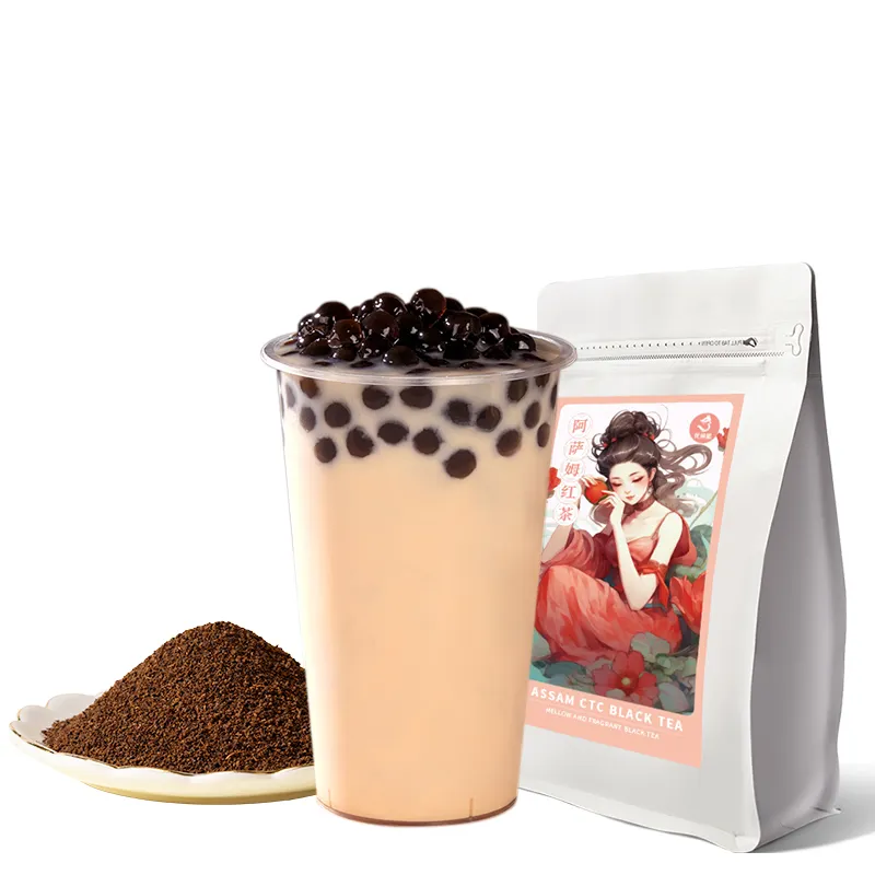ミルクティー用500g卸売茶バルクシナモン発酵アサム紅茶ctc