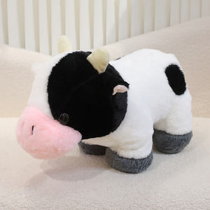 Super suave lindo abrazo vaca Animal relleno almohada encantadora vaca felpa almohada para niños Regalo de Cumpleaños hecho poliéster PP algodón - Product Image 2