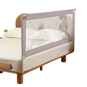 Sponda <span class=keywords><strong>Letto</strong></span> Pieghevole Multifunzionale in Metallo per Bambini e Neonati 1-4 Anni, <span class=keywords><strong>Barriera</strong></span> di Sicurezza per Bambini - Product Image 1
