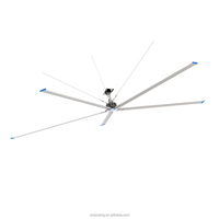 Ventilateur HVLS Ventilateur de plafond industriel de grande taille Refroidi par air Ventilation Blow Prix bon marché 220V/380V Grand ventilateur de plafond industriel