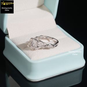 Mode D Farbe Vvs Moissan ite Luxus Designer Trau ringe für Frauen Diamant Sterling Silber Goldringe - Product Image 3