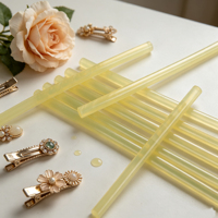 Bâtons de colle thermofusible transparente jaune à haute viscosité JCXC 7 mm, point de ramollissement 85-95°C, pour tubes en alliage d'aluminium et acier inoxydable