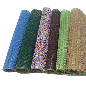 All'ingrosso 24*40cm colorato ferro-On strass Mesh fogli Flatback Hot-Fix materiale in vetro per <span class=keywords><strong>scarpe</strong></span> sacchetti di abbigliamento <span class=keywords><strong>motivi</strong></span> di nozze - Product Image 5