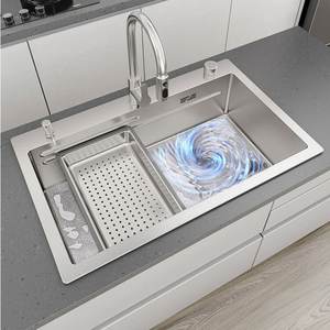 Juego Completo de Fregadero de Cocina de Acero Inoxidable 304 con Grifo Extraíble para Lavado Doméstico, Duradero y Resistente a la Oxidación - Product Image 4