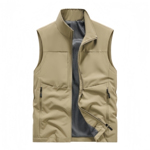 Dây kéo đa túi thiết kế thoáng khí an toàn Vest Nam Túi giản dị ngoài trời làm việc Áo khoác câu cá nhiếp ảnh Vest Nam Vest - Product Image 3