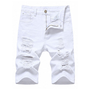 Shorts en jean légers et respirants pour hommes, 100 % coton, coupe ajustée, impression de logo personnalisée, qualité supérieure, directement de l'usine - Product Image 4