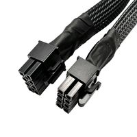 Câble d'extension d'alimentation GPU PCIE 8 broches 16AWG en cuivre étamé avec gaine tressée pour alimentation modulaire de bureau et carte graphique
