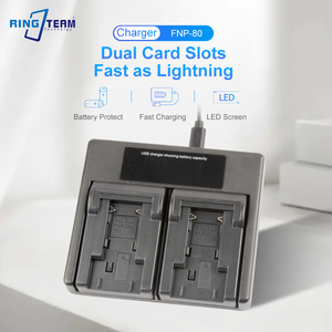 Bộ sạc pin kép <span class=keywords><strong>USB</strong></span> LCD cho Fujifilm FNP-80 Fnp80 NP-80 Np80 DC-4800 DC-4900 <span class=keywords><strong>Ds</strong></span>-260hd MX-600 Zoom Cammx-700 Fnp-100 10W - Product Image 2