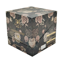 Caja de regalo con tapa abatible magnética pequeña de lujo moderna, embalaje de cosméticos reciclable hecho a medida, crema para ojos y cara, laminación mate