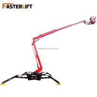 Plataforma Elevadora Araña Autopropulsada Ajustable de 10m-48m con Brazo Articulado y Canastilla para Trabajos en Altura