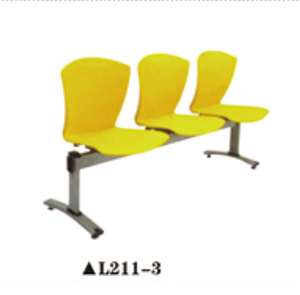 Banc d'attente public jaune, chaise de salle d'attente pour cabinet médical L211-3 - Product Image 1