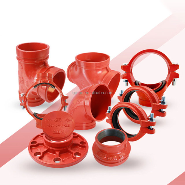 FM Approved Coupler Malleable Black Cast Iron Fire Sprinkler Grooved Pipe Fittings