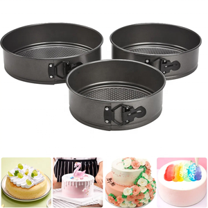 3-Mảnh Thiết Lập Không Dính <span class=keywords><strong>Springform</strong></span> Vòng Bánh Chảo Kim Loại Với Khóa Đóng Cửa Bakeware Công Cụ - Product Image 3