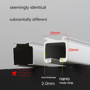 Phong Cách Hiện đại Kim Loại Dọc Mù Đường Sắt Theo Dõi Mịn Rèm Trượt Theo Dõi Cho Trang Trí Nội Thất - Product Image 6