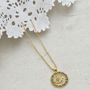 Constellation Series Collar de Escorpio chapado en oro de 18 quilates para mujer Cadena de eslabones de moda hecha de latón para aniversarios - Product Image 5