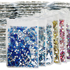 Cristalli Decorativi a Forma di Diamante, Strass Piatti Non Termoadesivi, <span class=keywords><strong>Pietre</strong></span> di Vetro Rotonde per Decorazione di Abiti e Unghie - Product Image 2