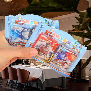 Ultraman Oil Flowing Sand Sticker Cartoon <b>Bookmark</b> Reusable Student Gift - Product Image 3
