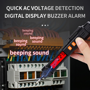 Mini voltmètre numérique, testeur de tension alternative 12-420V, affichage LED, monophasé, IP65, matériau ABS - Product Image 5