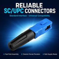 Cordon de raccordement à connecteur fibre optique monomode SC, assemblage de câble simplex intégré FTTH