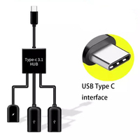 3 en 1 USB Type C OTG Hub USB 3.1 hôte OTG adaptateur de câble Hub pour téléphone ou tablette