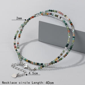 Venta caliente Simple <span class=keywords><strong>de</strong></span> una sola capa multicolor amigo regalo clavícula cadena piedra Natural collar <span class=keywords><strong>de</strong></span> cuentas finas para hombres y mujeres - Product Image 6