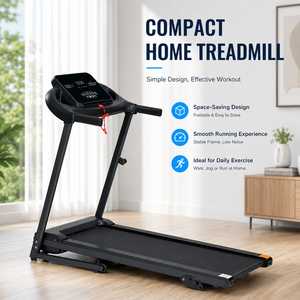 Tapis roulant pliable K-FIT GSTE-4000, 12 programmes, machine de course motorisée avec affichage LED du rythme cardiaque, salle de sport à domicile, fitness - Product Image 1