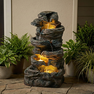 Fuente de Agua Moderna con Diseño de Pájaro, Hecha a Mano con Resina, Decoración Impermeable para Jardín, Terraza o Fiesta, Ecológica - Product Image 1