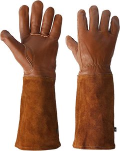 Élagage en peau de mouton Rose Gants de jardinage tendres Résistant à l'usure Stab-proof Gants longs résistants aux coupures Apiculture Gants écologiques - Product Image 2