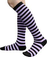 Chaussettes unisexes en coton/élasthanne antibactériennes unies, longueur mi-mollet, pour l'hiver, vente en gros, pour femmes, fête, cosplay, costume de sorcière