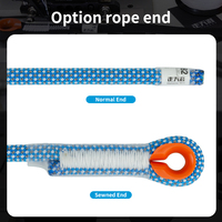 Corde d'échappement haute résistance certifiée Ce UIAA équipement d'escalade corde statique en nylon noir 10.5mm