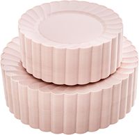 Assiettes en plastique jetables robustes, lot de 200 pièces, pour 25 invités, mariage, anniversaire et usage quotidien