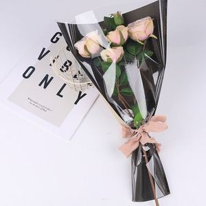 ถุงบรรจุภัณฑ์ดอกไม้ OPP สีพื้นแบบขายส่ง สำหรับบรรจุช่อดอกไม้สดจำนวนมาก - Product Image 4