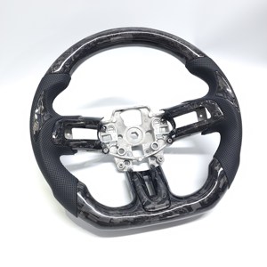 Volante de Fibra de Carbono Forjado para Ford <span class=keywords><strong>Mustang</strong></span> <span class=keywords><strong>GT</strong></span> V6 EcoBoost Shelby GT350 GT500 2015 <span class=keywords><strong>2016</strong></span> 2017 2018 2019 2020 2021 2022 2023 - Product Image 2